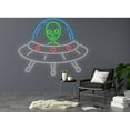 thumbnail image 4 of Glowneon UFO With Alien Neon Signs, Wall Art Decor, Man Cave Led Sign, 4 of 4