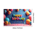 thumbnail image 3 of Birthday Party Backdrop Banner for Celebration Festive Background Decorations Colorful Happy Birthday Supplies Photography Props Event Decor, 3 of 4