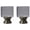 Crystal with Brushed Steel Base, variant on Urbanest Crystal Glace Lamp Finial – 1-1/2 Inch Tall, Black Base– Decorative Lamp Shade Finial for Table & Floor Lamps- 1 Piece