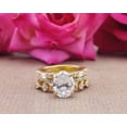 thumbnail image 2 of Bluebelljewels Engagement Wedding Bridal Ring Set Oval Cut Cubic Zirconia 14K Yellow Gold Finish, 2 of 5