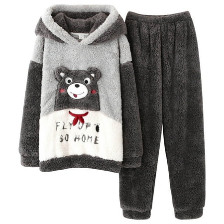 

FengLS Fashion Women Casual Winter Warm Lengthened Plush Long Sleeve Pajamas Set 10-Woman Cloth-11A#36190 Ladies Clothing MYFFashion Women Casual