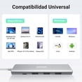 thumbnail image 2 of HUB USB-C (Docking Revodok) 5 en 1 | HDMI 2.0 4K@30Hz | 3 USB-A 3.0 (5Gbps) | USB-C PD Carga 100W, 2 of 7