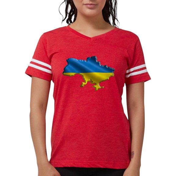 CafePress - Ukraine Pride Love Ukrainian Flag T Shirt - Womens Football Shirt