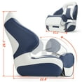 thumbnail image 5 of NORTHCAPTAIN Premium Pontoon Captain's Chair Sport Flip Up Boat Bucket Seat with Boat Seat Cover,White/Navy Blue, 5 of 6