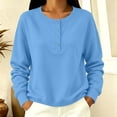 thumbnail image 7 of Jovrlynd Sweatshirt for Women Crewneck Long Sleeve Relaxed Fit Half Button Winter Sweatshirts Soft Comfy Pullover Tops 2026, S-2XL, 7 of 7