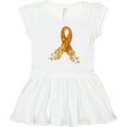 thumbnail image 3 of Inktastic Leukemia Awareness with Orange Ribbon Made of Hearts Girls Toddler Dress, 3 of 5