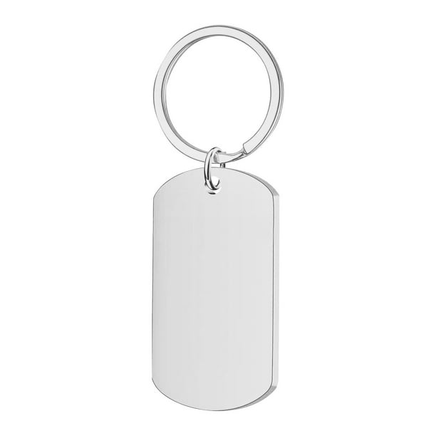 La gran venta! Llavero de Metal con etiqueta de acero inoxidable, se puede utilizar para Accesorios para llaveros conmemorativos grabados artesanalmente