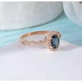thumbnail image 5 of vylahjewellery 18K Rose Gold Wedding Ring 2 CT Oval Cut Diamond Ring Vintage Halo Ring for Women, 5 of 8