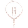 thumbnail image 2 of QIQUWOHUL Cubic Zirconia Jewelry Set For Women Chandelier Necklace Dangle Earrings Set Wedding Bridal Jewelry For Bride Bridesmaid, 2 of 9