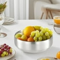 thumbnail image 5 of SANQIAHOME 47oz/8.3" Quality Stainless Steel Salad Bowl 2pcs/set – Double-walled Anti-scald, Dishwasher Safe, Large Serving Bowl for Family & Parties Golden, large-capacity soup bowl, 5 of 10