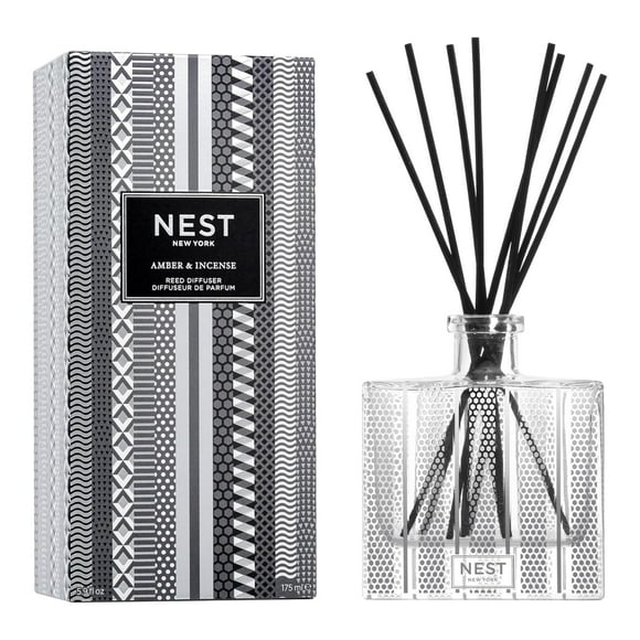 Difusor Reed NEST New York de ámbar e incienso de 175 ml con varillas