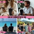 thumbnail image 3 of Botella de agua BarGifts Hidden Safe de acero inoxidable de 600 ml, color rosa, 3 of 5