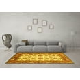 thumbnail image 3 of Ahgly Company Machine Washable Indoor Rectangle Abstract Yellow Modern Area Rugs, 2' x 3', 3 of 4