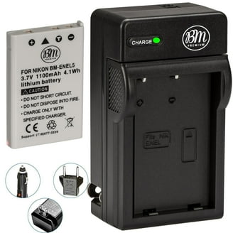 BM Premium EN-EL19 Rechargeable Lithium Ion Battery & Charger for