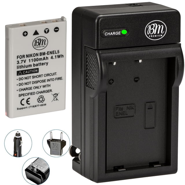Vhbw Batteria Li-Ion 1000mAh Per Nikon Coolpix P5100, P80, P90, P100 (EN-EL5)