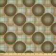 thumbnail image 2 of Ambesonne Chocolate Tones Fabric by the Yard Microfiber, Round Shape Circles, 1 Yard, Dust Dark Rosewood Ecru, 2 of 2