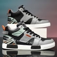 thumbnail image 6 of Men's Trendy Color-Block Casual Sneakers- Comfortable Non-Slip Wear-Resistant Outdoor High-Top Skate Shoes, Fashion  Street Style Lace-Up Men's Shoes, 6 of 9