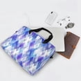thumbnail image 5 of 16" Laptop Briefcase for Work Travel Laptop Shoulder Bag Carrying Handbag Laptop Case Blue and Purple Rhombus Shapes, 5 of 8
