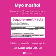 HealthFare Myo Inositol Supplement, 2600mg | 200 Veg Capsules | Ultra Strength | Healthy Ovarian Support for Women | Vitamin B8 for Women