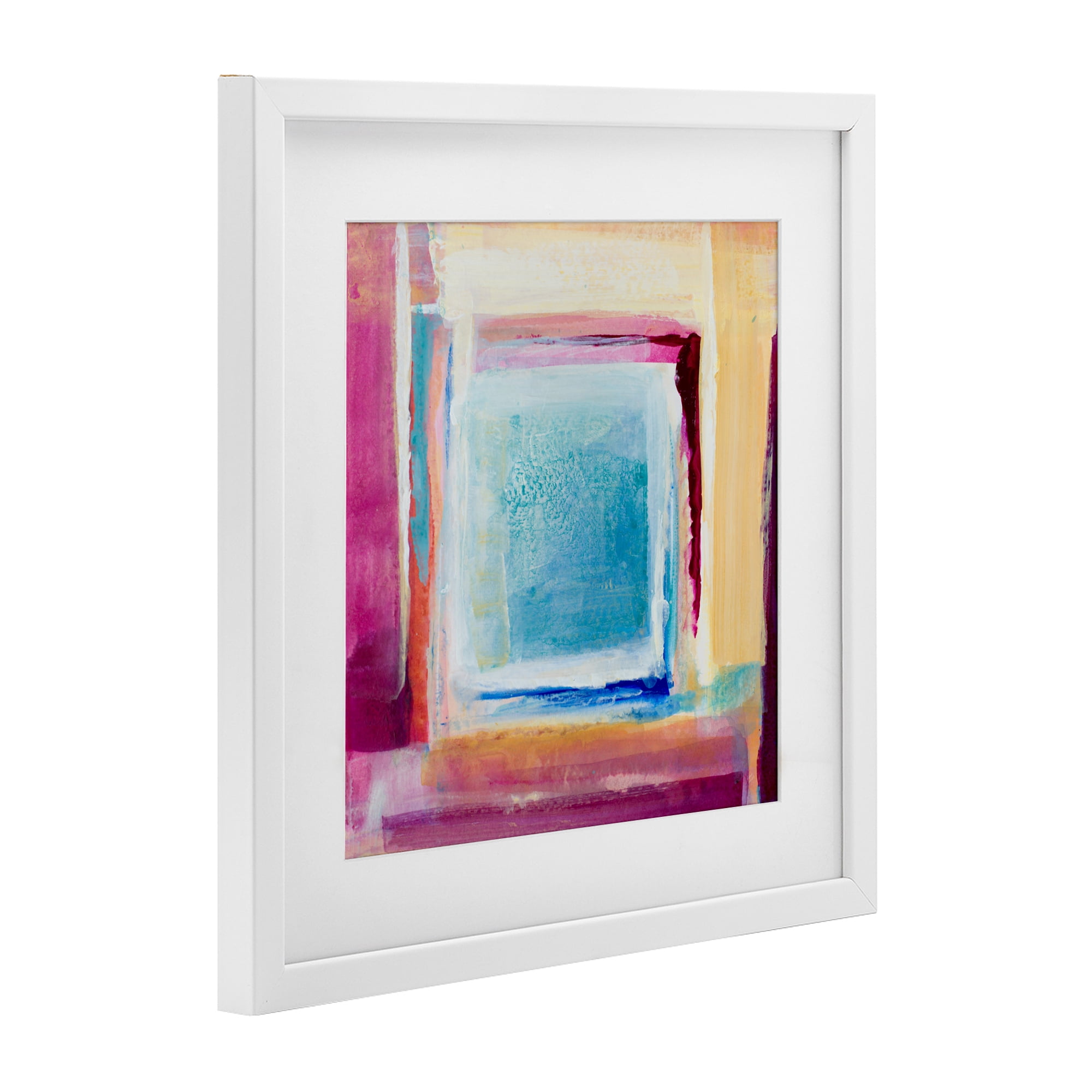 Stupell Industries Bright Colors New Day White Framed Print Under Glass, design by Lanie Loreth