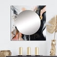 thumbnail image 1 of Designart "Fluid Stone in Black and Gold" Abstract Marble Square Mirror For Wall Decor - Large Black Square Mirror Printed Wall Decor - Modern Square Living Room Mirror, 1 of 5
