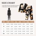 thumbnail image 4 of Balery Cat Skulls and Flowers Conjunto de Pijama con Estampado para Mujer, Conjunto de Dos Piezas con Manga Larga, Ropa de Dormir Suave con Bolsillos, Pijamas Cómodos-Medium, 4 of 7