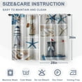 thumbnail image 3 of Ocean Beach Kitchen Curtains - Shells Pearls Conch Lighthouse Wishing Fishing Boats Print Decor Home Bedroom Living Room Rod Pocket Window Drapes 2 Panels Set, 56"x36", 3 of 5