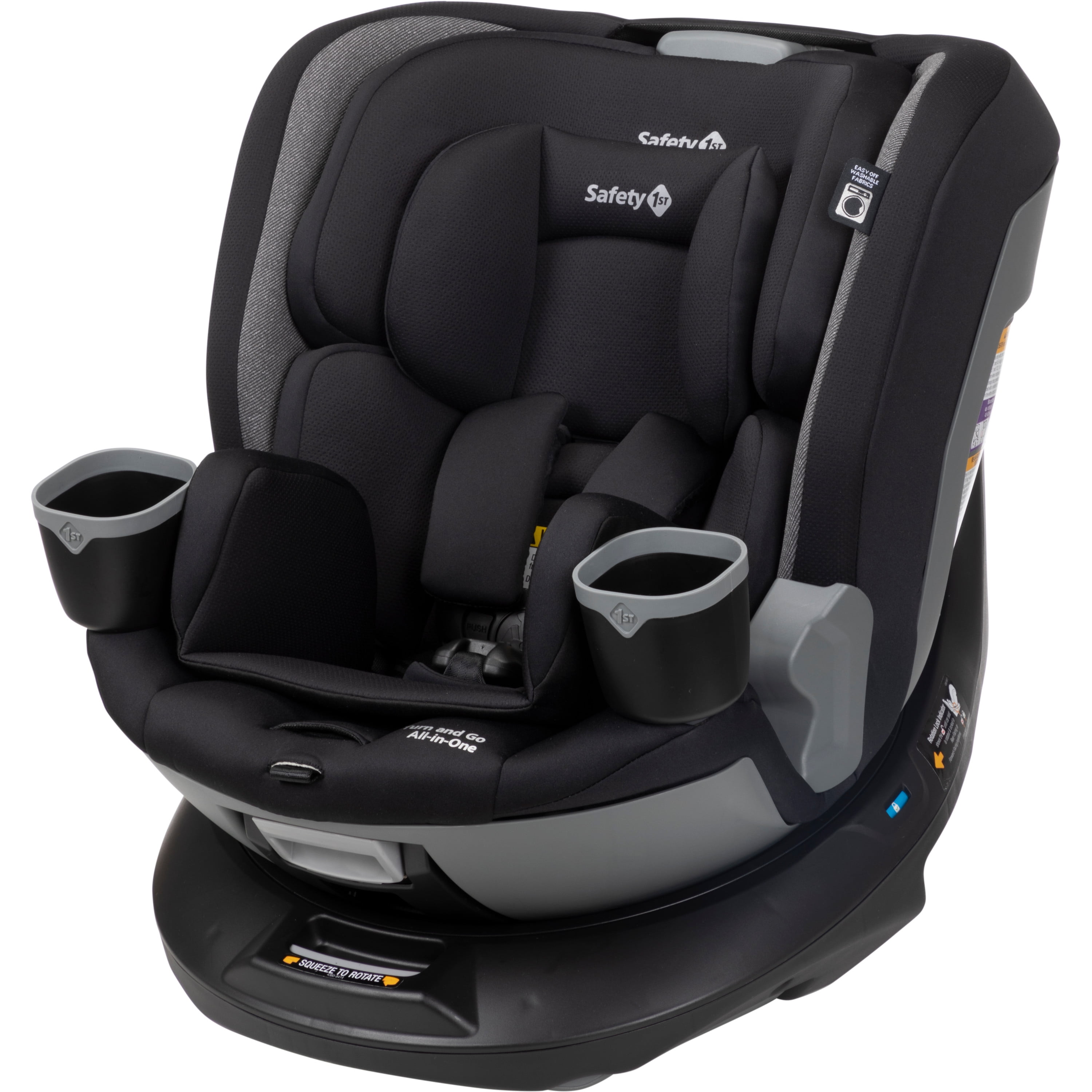 Safety 1st Turn and Go 360° Rotating All-in-One Convertible Car Seat, Black Beauty, Infant & Toddler, Unisex