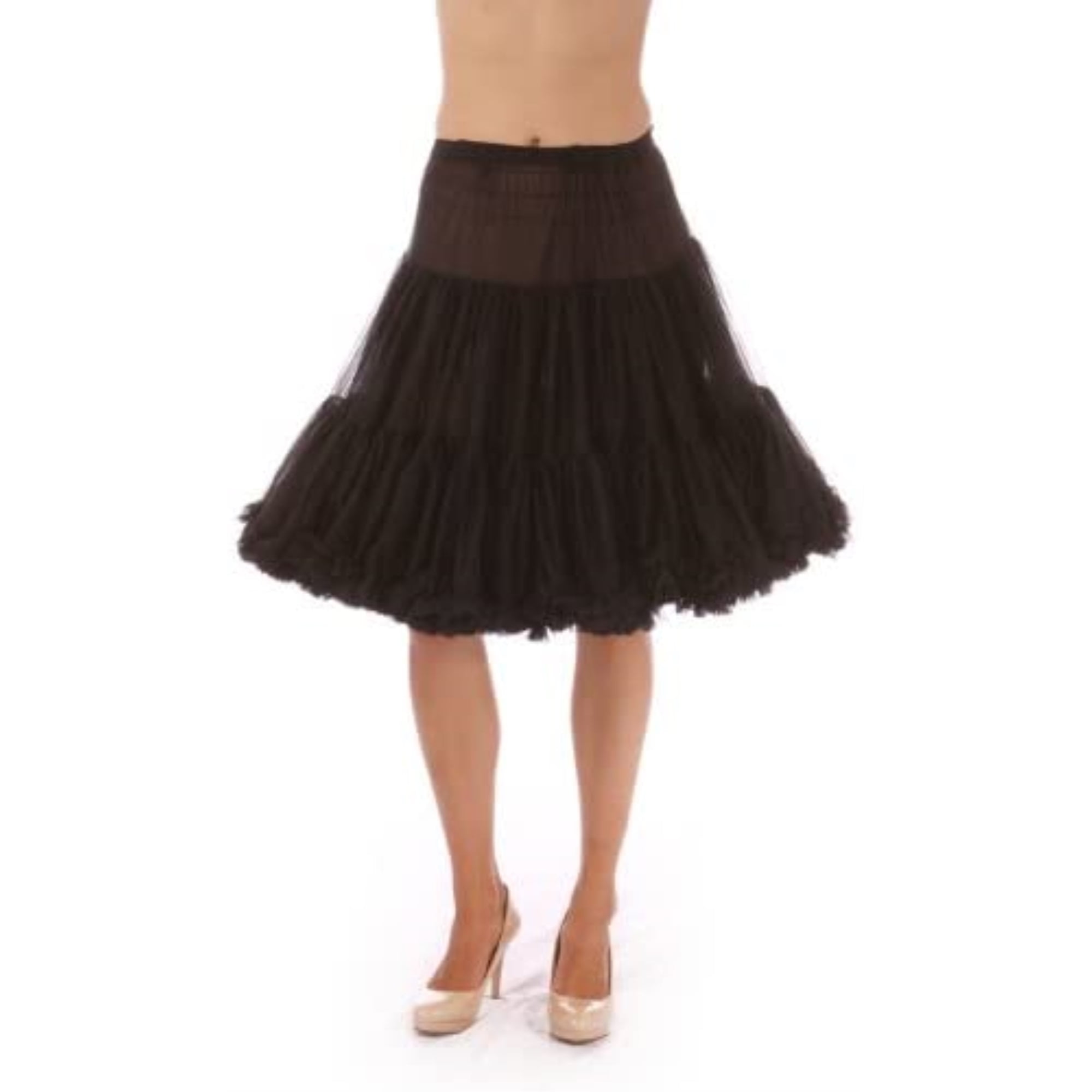 Malco Modes Alyse Luxury Chiffon Adult Petticoat Slip Adjustable Waist and L... 