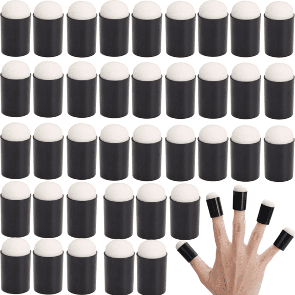 Sponge Daubers Painting Finger Applicators Daubers Finger Sponge 60 Pcs Craft Drawing Daubers for Finger Painting and Art Ink Applications