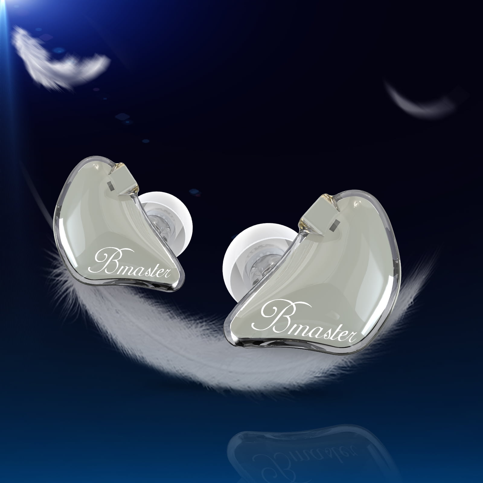 BASN Bmaster Triple Drivers in Ear Monitor Headphone with Two Detachable Cables Fit in Ear Suitable for Audio Engineer, Musician(Gray)