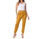 thumbnail image 2 of Pantalones de chándal casuales para mujer con cintura elástica Inspire Chic, longitud hasta el tobillo, joggers XS dorados, 2 of 6