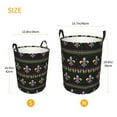 thumbnail image 3 of Sikiie Mardi Gras Fleur de Lis Print Round Dirty Clothes Basket, Waterproof Standing Foldable Storage Basket, for Laundry Room, Bedroom, Bathroom Storage-Medium, 3 of 6