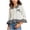 Beige, variant on Girls Cardigans Fashion Cute Ruffle Long Sleeve Collar Sweater Cardigan Patchwork Plaid Button Down Knit Tops