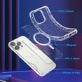 thumbnail image 2 of Dteck for iPhone 14 Plus 6.7 Inch Clear Magnetic Case, Slim Lightweight Transparent Case MagSafe Wireless Charging Raised Edges Camera Lens Protection Shockproof Cover for iPhone 14 Plus,Shiny White, 2 of 5