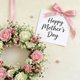 thumbnail image 4 of CaiYueKe Artificial Spring Wreath for Front Door, Home Garden Wall Decor, Indoor Outdoor Hanging Floral Greenery Arrangement, Plastic Green Leaves and Flowers, Mothers Day Party Wedding Decoration, 4 of 9