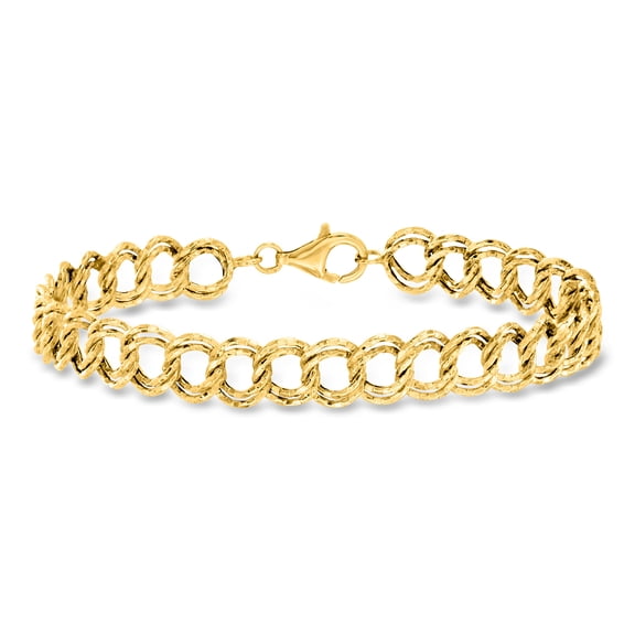 Ross-Simons 14kt Yellow Gold Double-Oval Link Bracelet, Women's, Adult