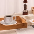 thumbnail image 4 of Bamboo Serving Tray with Handles, Rectangle Serving Tray 12 x 8.5 x 1.7 inche by HTB, 4 of 8