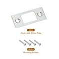 thumbnail image 3 of Uxcell 4Pack Door Strike Plate, 57mm x 25.5mm Stainless Steel Latch Deadbolt Replacement Lock Strike Plate, Silver, 3 of 6