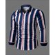 thumbnail image 1 of Camisa de hombre con estampado de rayas sueltas, camisas hawaianas de manga larga, camisa de playa de moda para hombre, blusa cubana, ropa de hombre, ropa de calle cómoda, 1 of 6