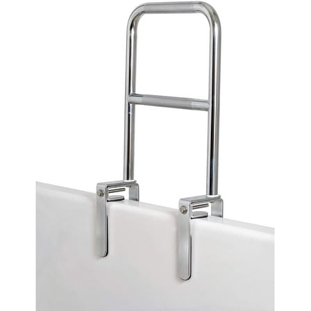 Carex Bathtub Grab Bar, Chrome Finish, 12" x 1" x 16"