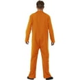 thumbnail image 4 of Orange Prisoner Jumpsuit for Adult Men Halloween Party Costume, Jail Inmate Convict Cosplay, Size L Large, 4 of 5