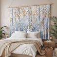 thumbnail image 3 of Yellow Blue Forest Tapestry for Bedroom Wall Hanging Tapestry, Modern Oil Painting Art Ceiling Backdrop Tapestries Poster Blanket Wall Decor for Teens Room Living Room Dorm 55" x 73", 3 of 8