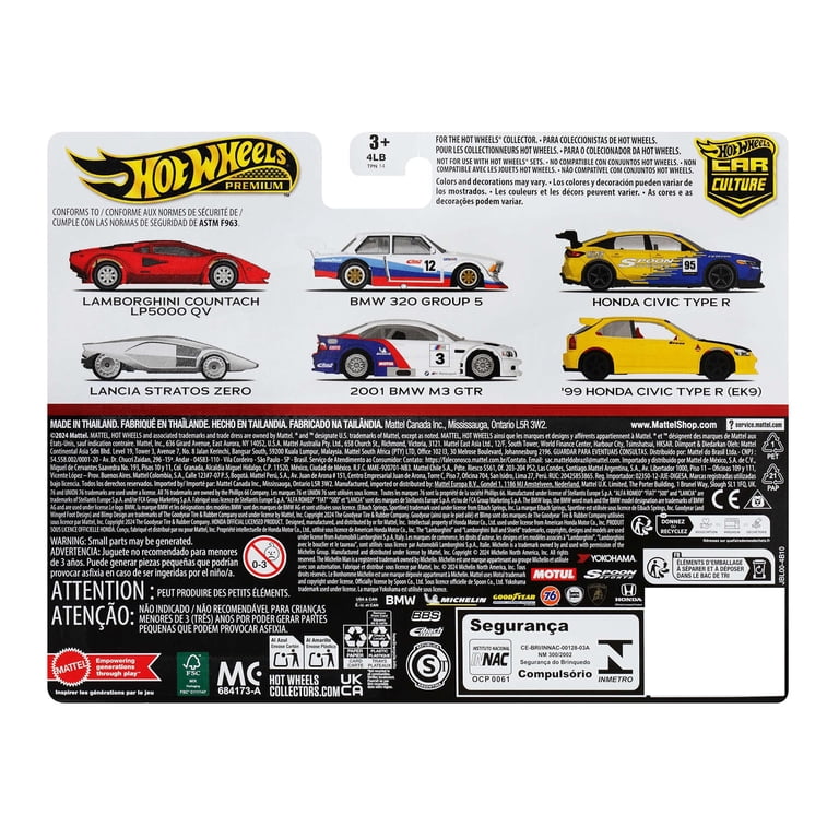 Hot Wheels Diecast Car Set, Lamborghini Countach LP5000 QV, 2