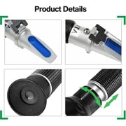 3-in-1 Honey Refractometer Honey Moisture Brix Baume 58-90% Brix Scale Range Honey Water Tester