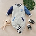 thumbnail image 3 of WIBACKER 0-18 Months Newborn Baby Boy Onesie, Infant Long Sleeve Cotton Romper, Boys Bodysuit Fall Spring Outfits - Bears, 3 of 8