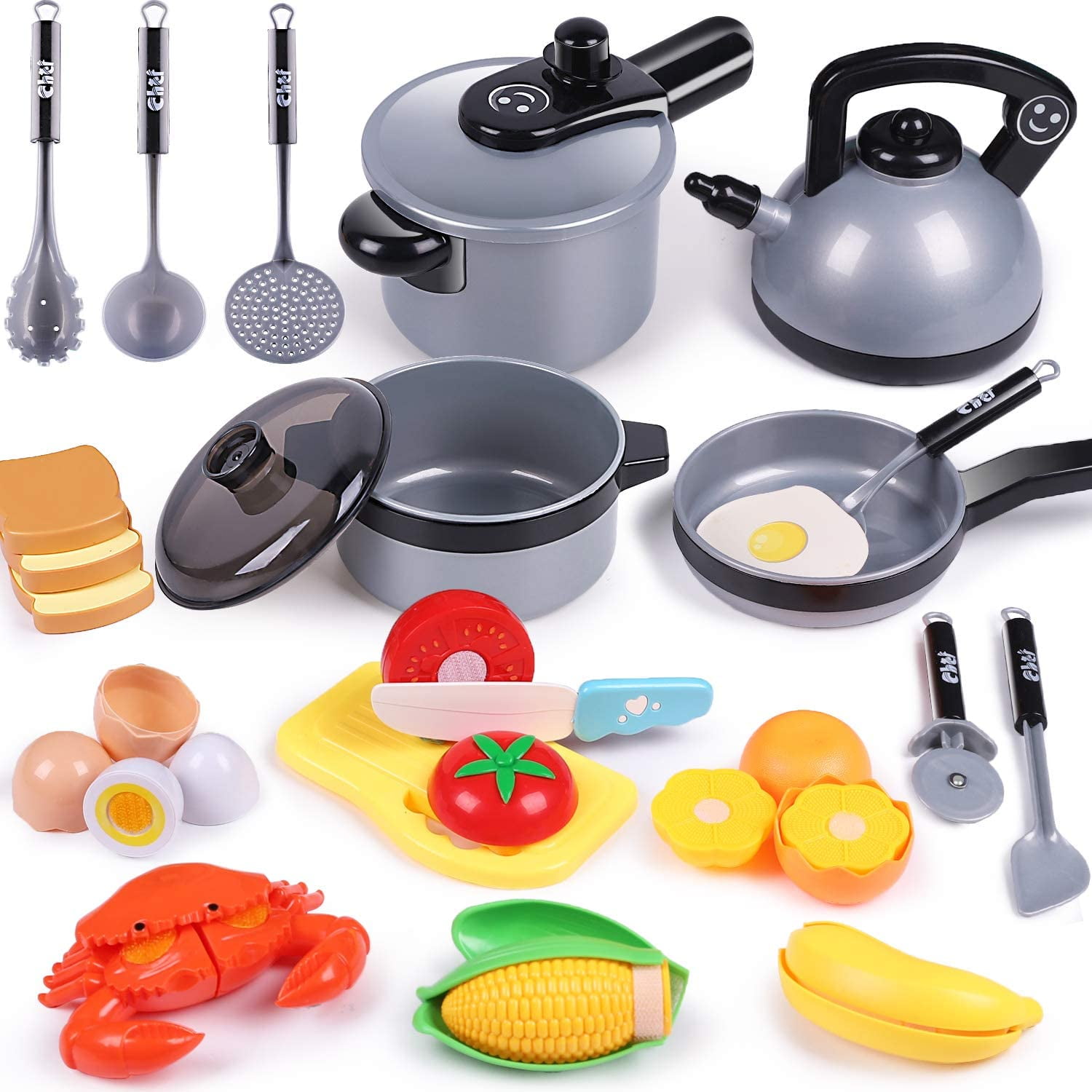 Kids Pretend Cooking Playset Kitchen Toys Cookware Play Set Toddler Child Gift Kids Pretend Cooking Playset Kitchen Toys Cookware Play Set Toddler Child Gift