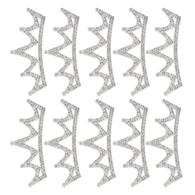 Lindo Parche de Tela Con Diamantes de Imitació de, Decoración de Ropa de 10 piezas con respaldo no tejido para cosura y decoración diy