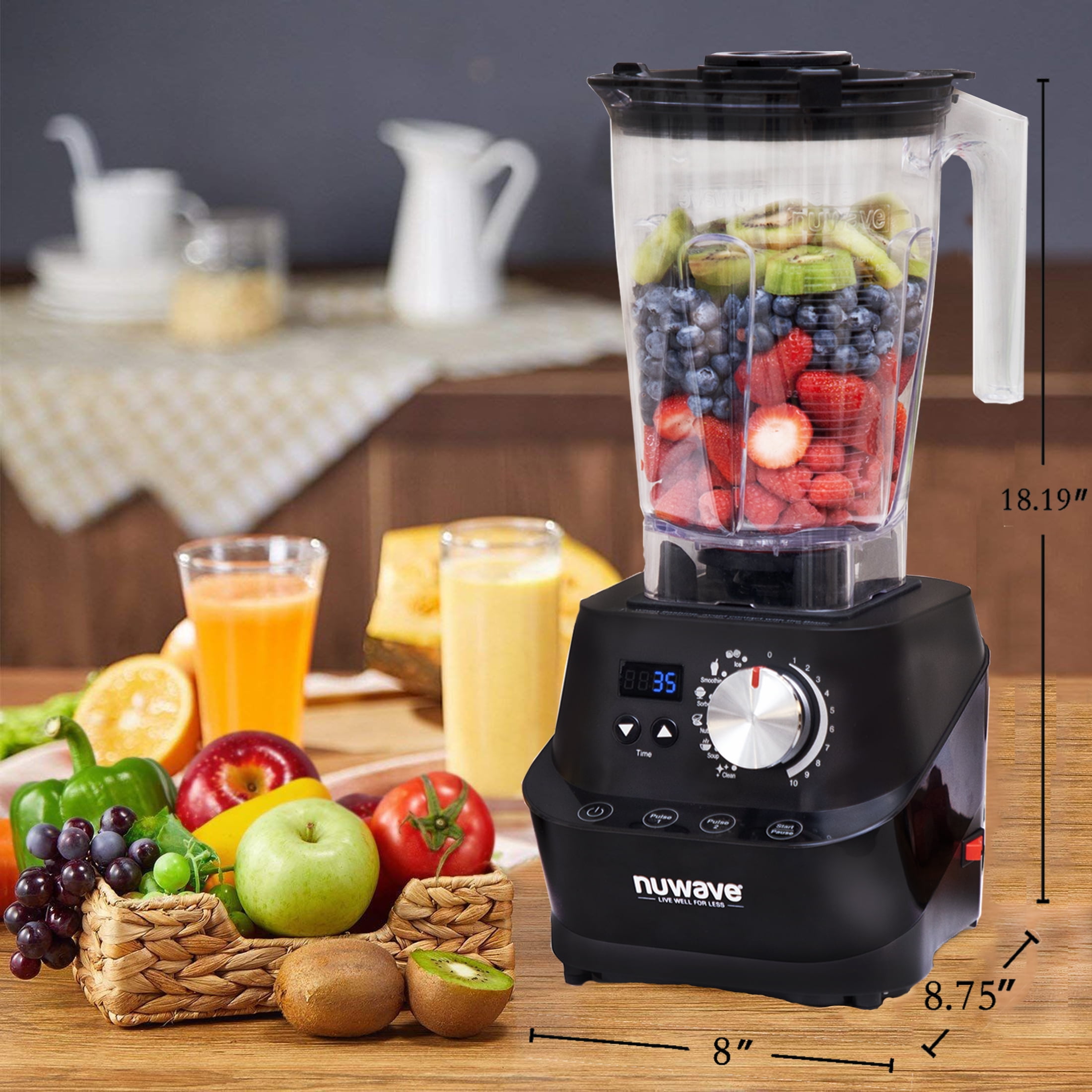 NuWave Professional 64 oz Countertop Blender with 6 Presets & 10 Speed Settings Blender for Shakes and Smoothies, NSF-Certified