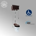 thumbnail image 2 of Dark Oak High Tank Pull Chain Toilet Round White Porcelain Bowl Satin Z Pipe Adjustable H 59"- 74" Renovator's Supply, 2 of 8